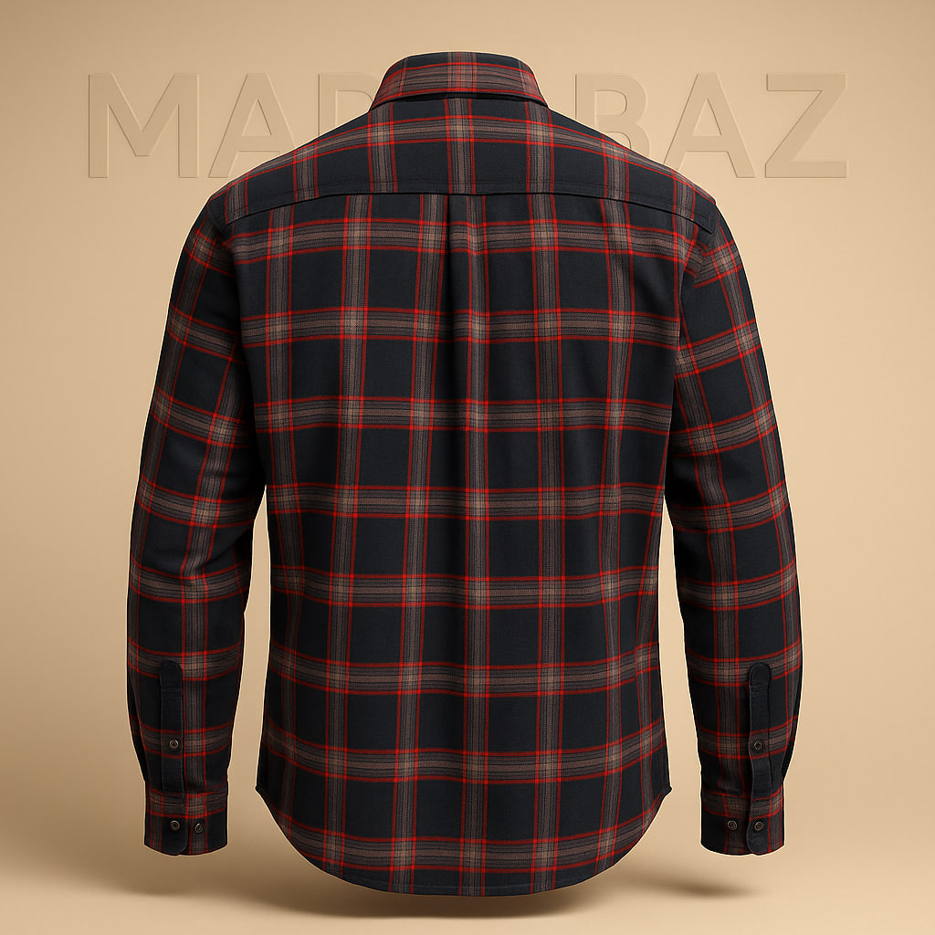 خرید پیراهن چهارخانه مردانه Van Heusen اصل آمریکا مدل Denim Labs – پارچه 100% کتان خالص چهار فصل با کیفیت سوپرکرم، مناسب استایل روزانه و رسمی (سایز لارج)