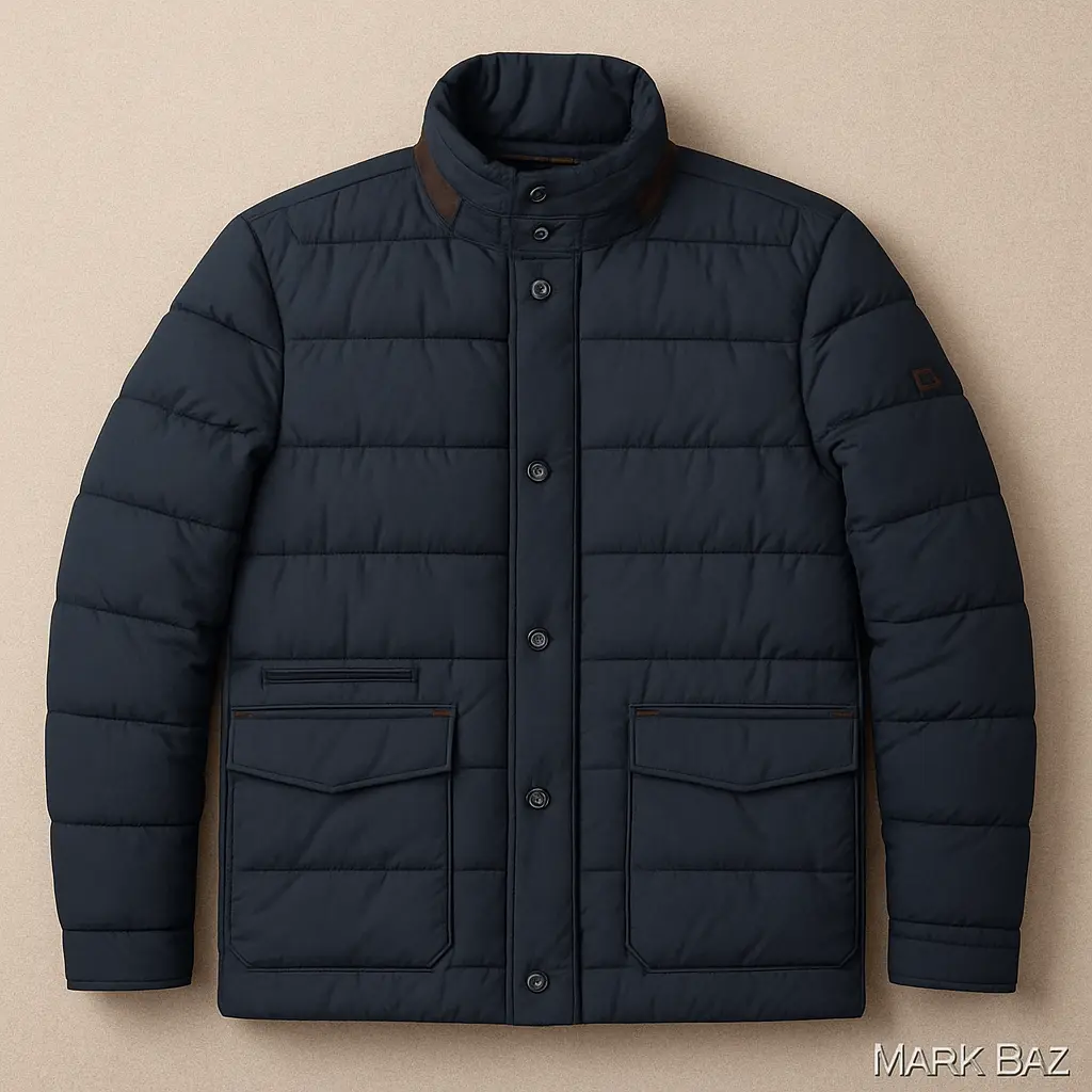 کاپشن مردانه اورجینال Massimo Dutti با پر طبیعی میدیوم