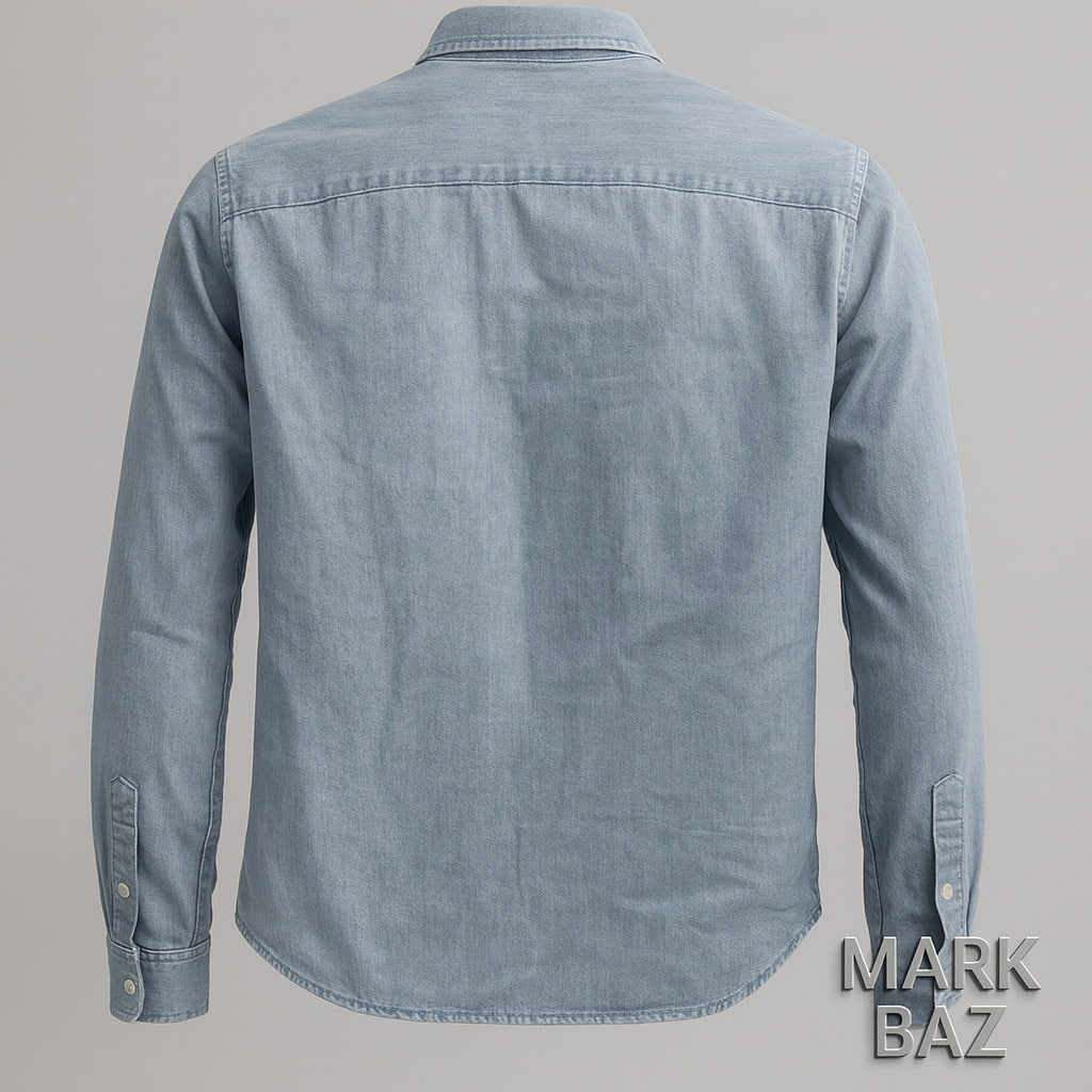 خرید پیراهن جین مردانه Superdry | اورجینال آبی روشن سایز مدیوم