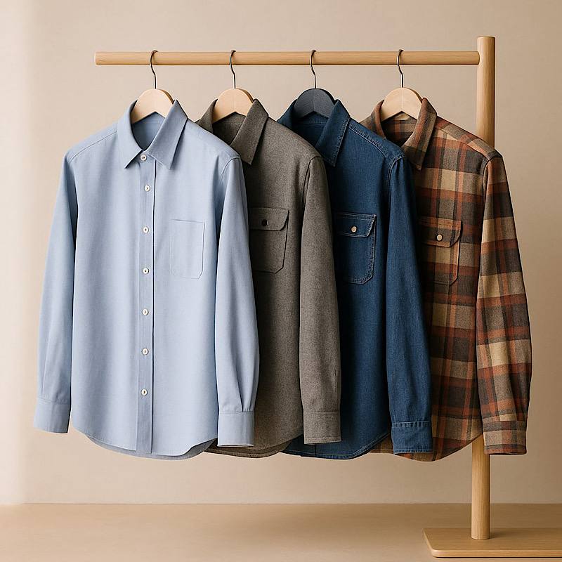 راهنمای خرید پیراهن مردانه خارجی اصل؛ از مدل‌های رسمی تا جین و پشمی