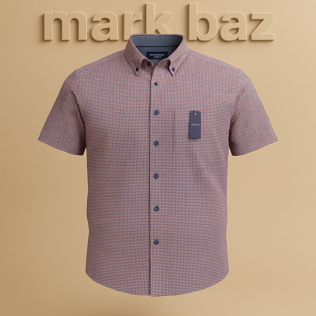 پیراهن مردانه اورجینال آلمانی CASA MODA استین کوتاه نخی (ساخت بنگلادش) سایز XL