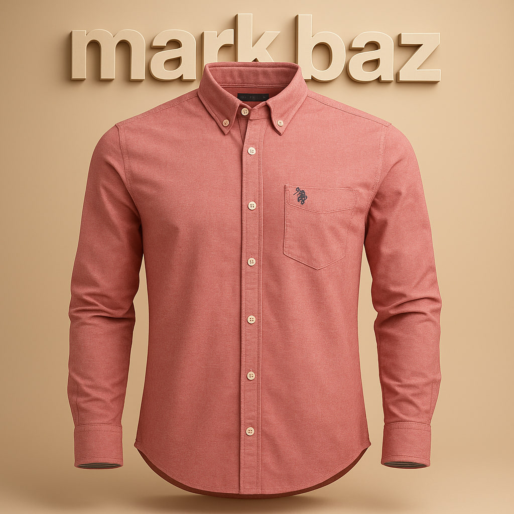 "پیراهن نخی اورجینال U.S. POLO ASSN. مردانه | استایل کژوال آمریکایی با رنگ صورتی‌قرمز خاص"