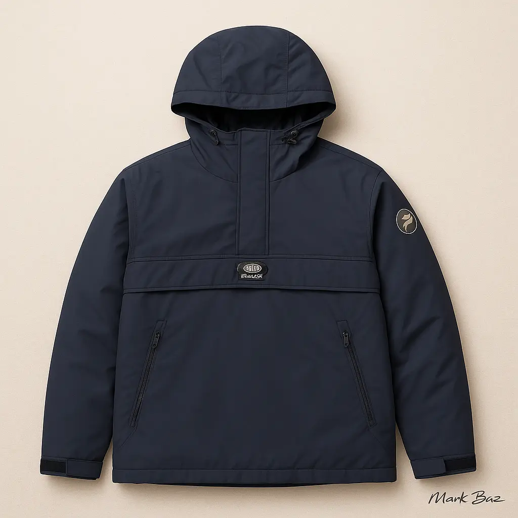 کاپشن  هودی اورجینال Pull & Bear مدل Anorak با زیپ YKK ژاپنی – کیفیت کرم