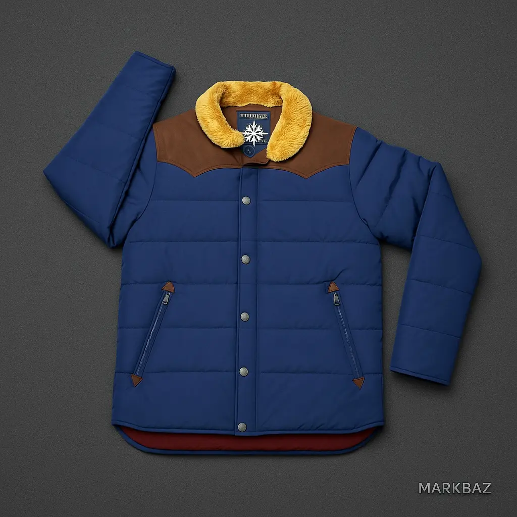 کاپشن پر مردانه Pull&Bear Heritage با یقه خزدار و طراحی وینتیج