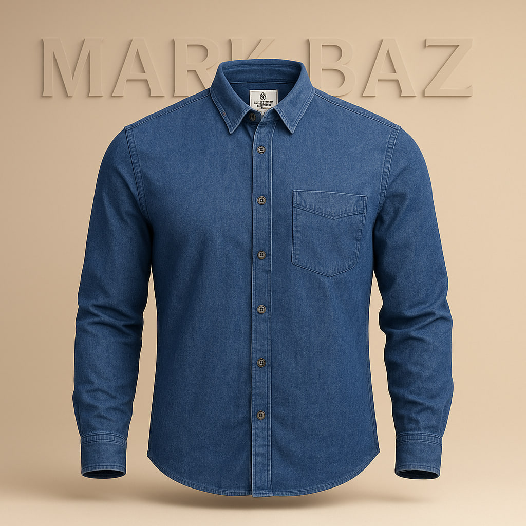 خرید پیراهن مردانه جین آبی Richmod College اماراتی سایز XL | اورجینال، با پارچه 100٪ کتان و دوخت مقاوم مناسب استایل اسپرت و روزانه