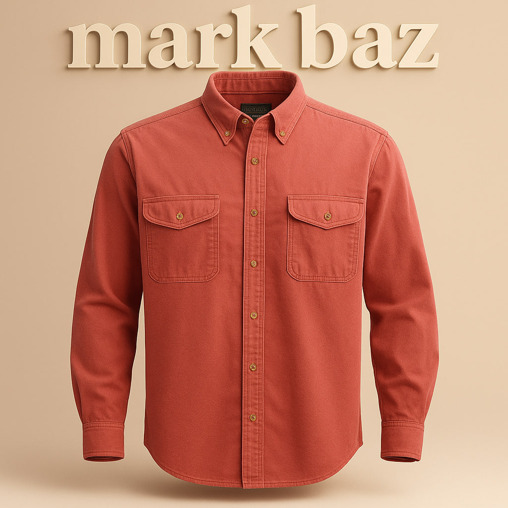 پیراهن کتان ضخیم مردانه Scandia Woods آمریکا رنگ زرشکی سایز XL | اورجینال و ضمانتی