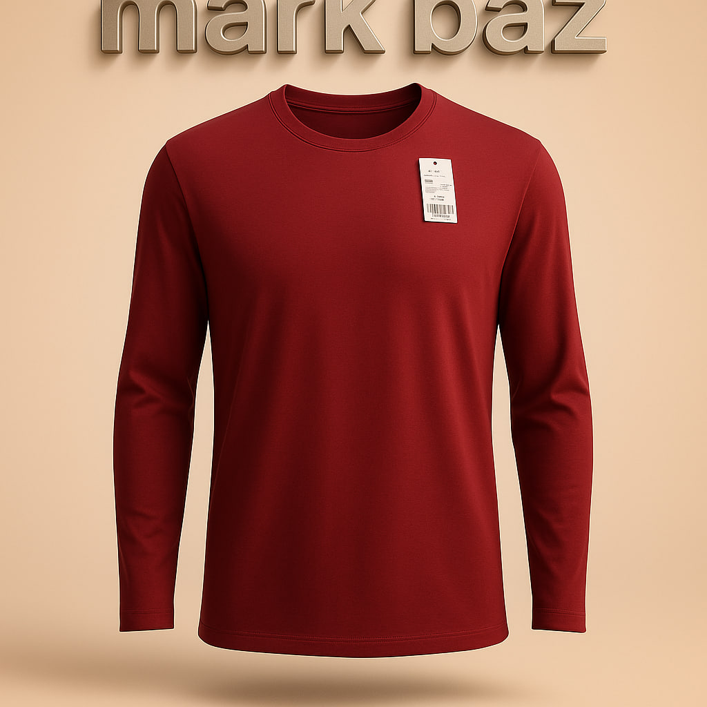 خرید تیشرت آستین بلند زرشکی SONOMA اورجینال | لباس راحتی Sleepwear | آکبند و اتیکت دار