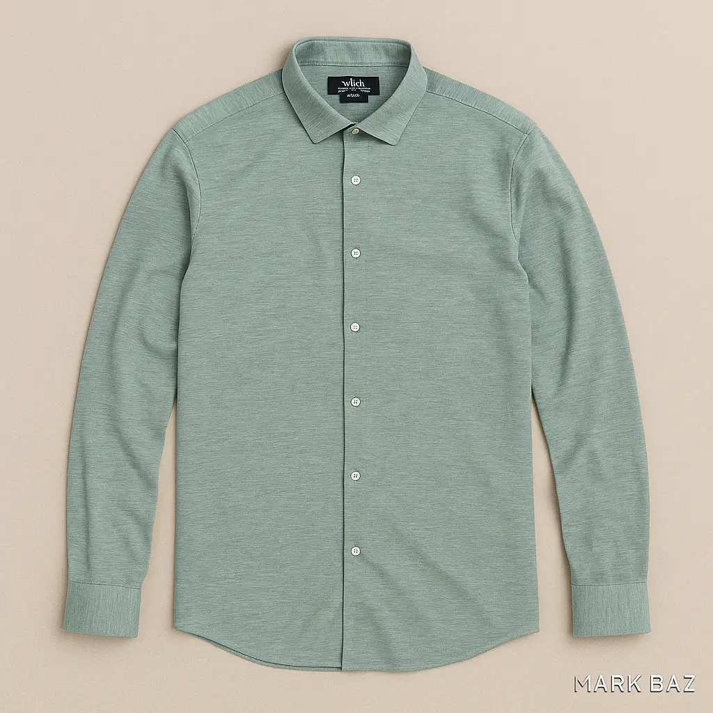 پیراهن نخی کش‌دار مردانه Splash مدل Slim Fit (استوک تمیز)