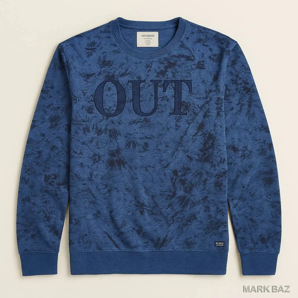 سویشرت مردانه آبی طرح OUT برند Springfield – اورجینال و باکیفیت