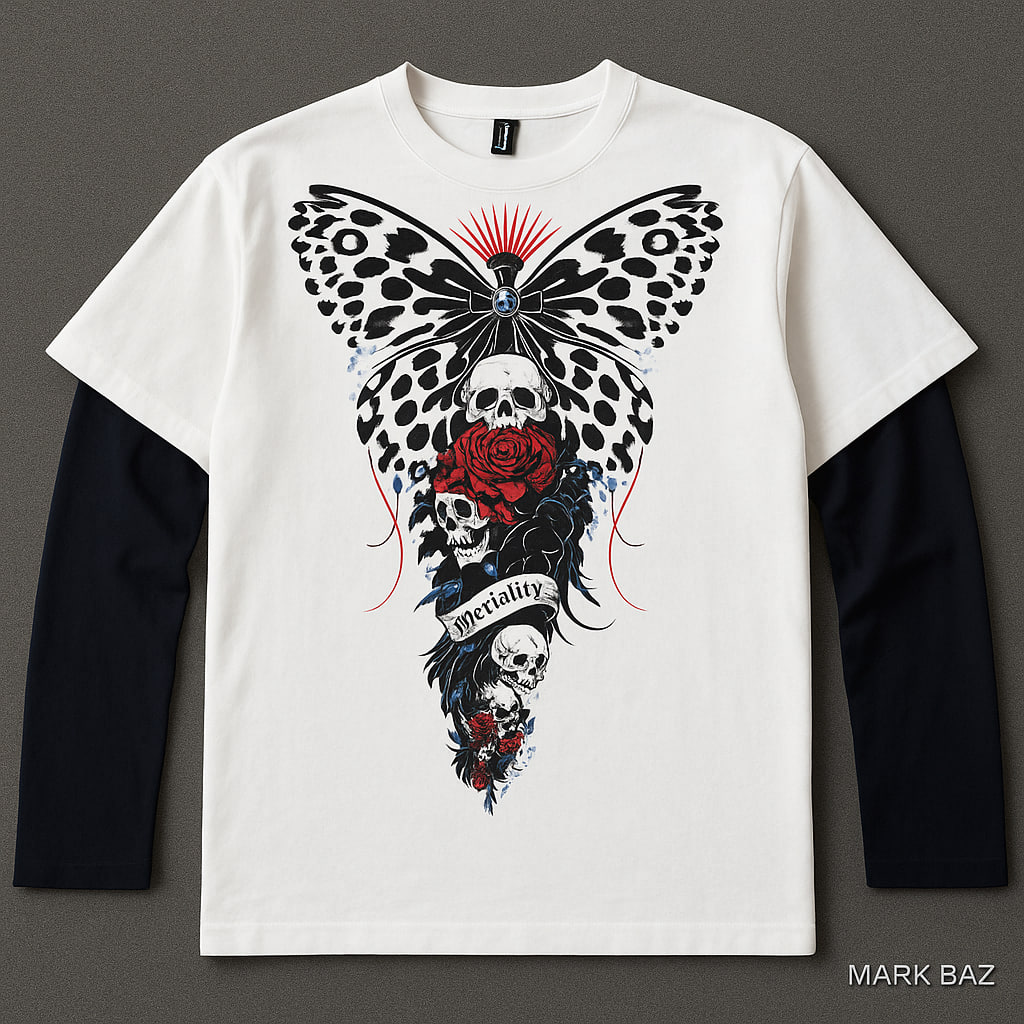 تی‌شرت آستین بلند لایه‌دار گاتیک XL | 100٪ پنبه | EASYSTREET