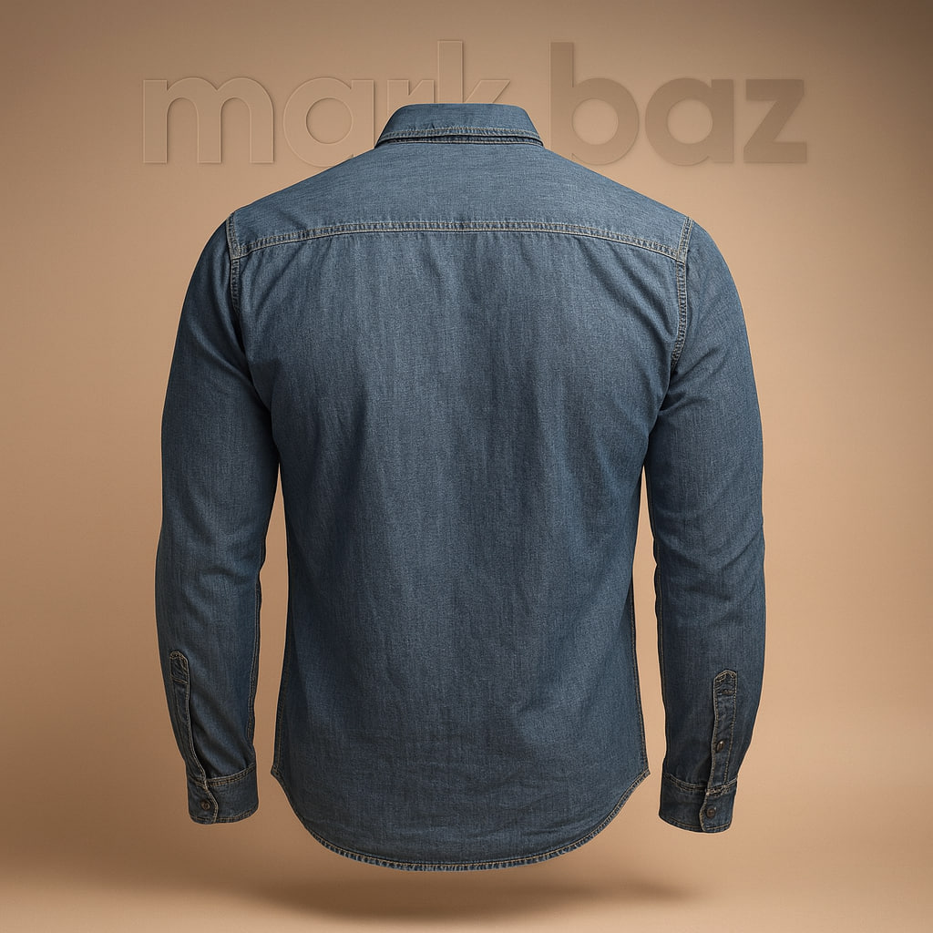 خرید پیراهن مردانه اورجینال بریتانیایی Marks & Spencer سایز 2XL – نخی 100٪ کتان آبی نفتی