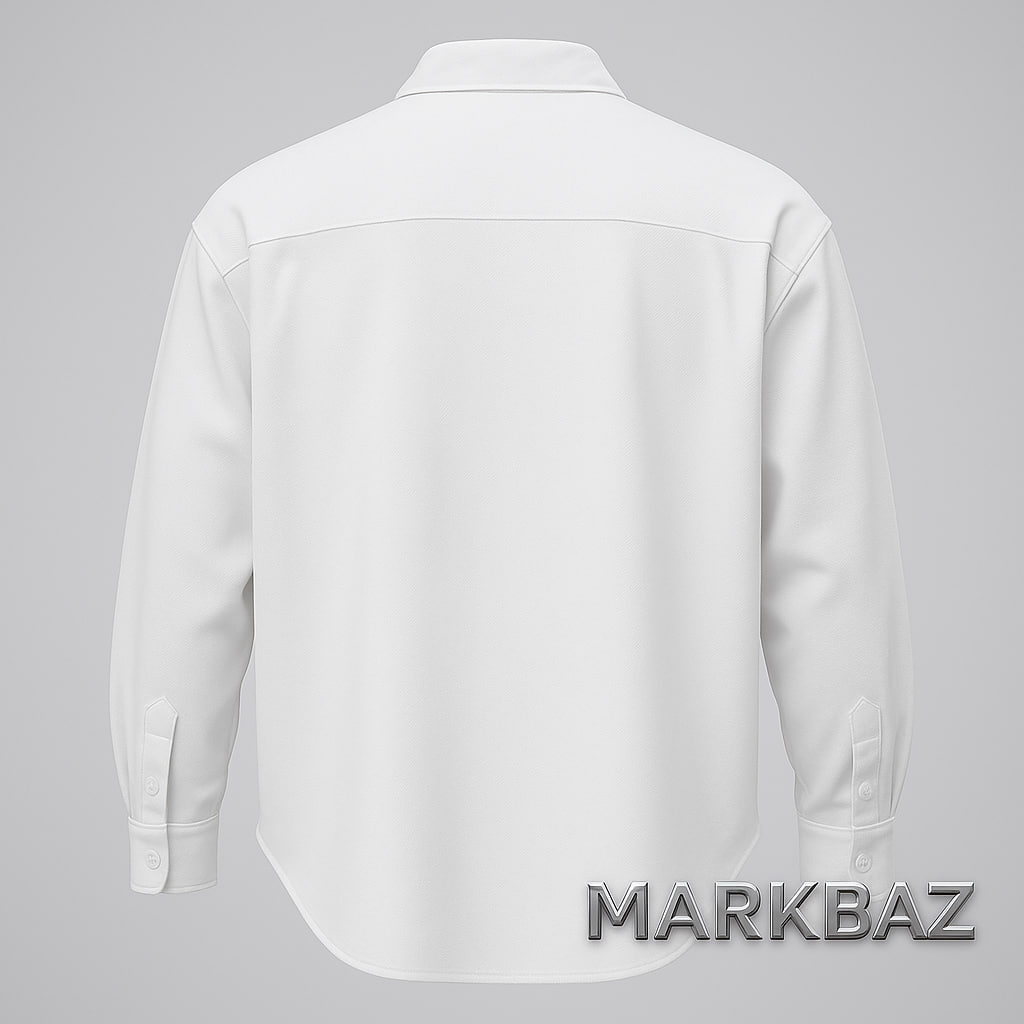 پیراهن مردانه سفید برند DAZY | آستین بلند کتان خالص اورجینال ساخت چین – سایز XL تک‌سایز و خاص