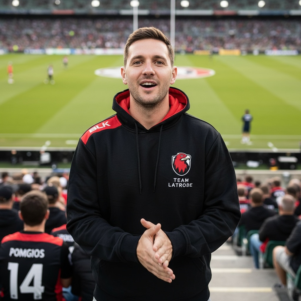 هودی اورجینال تیمی BLK مدل Team LaTrobe سایز 2XL